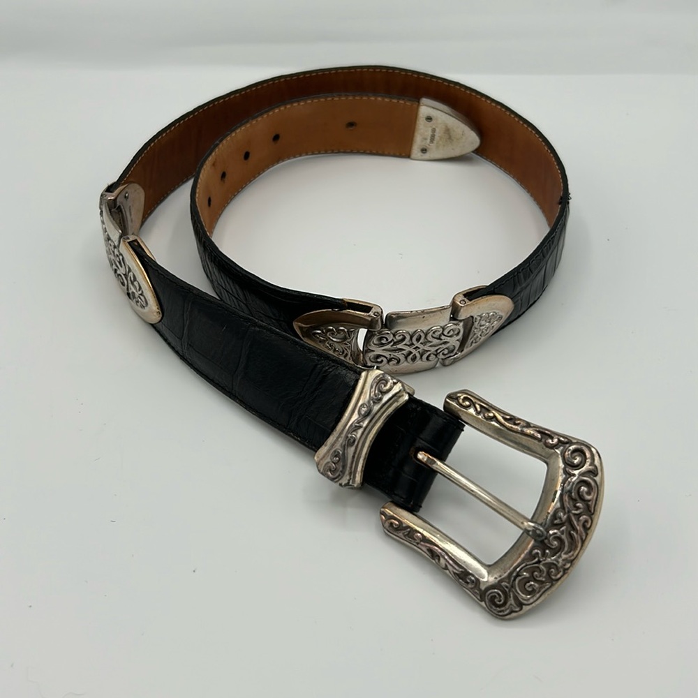 Brighton Black and Silver Women's Belt
